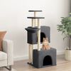 vidaXL Cat Tree with Sisal Scratching Posts Dark Grey 122 cm
