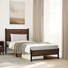 vidaXL Metal Bed Frame without Mattress Brown Oak 80x200 cm