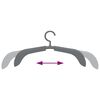 vidaXL Extendable Clothes Hangers 5 pcs Grey