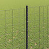 vidaXL Fence with Post Grey 1.6 x 10 m Steel and PVC