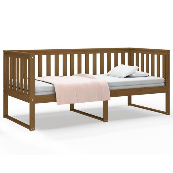 vidaXL Day Bed without Mattress Honey Brown 100x200 cm Solid Wood Pine