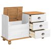 vidaXL Storage Bench ASKIM White 100 x 39 x 62 cm Solid Pine Wood