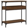 vidaXL Console Table with Shelf Brown Oak 75x29x75cm Engineered Wood