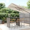 vidaXL 7 Piece Garden Bar Set Grey Poly Rattan& Solid Wood Acacia