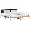 vidaXL Bed frame Brown and black 180 x 200 cm Solid pine wood