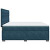 vidaXL Box Spring Bed with Mattress Blue 200x200 cm Velvet