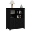 vidaXL Sideboard Black 83x41.5x100 cm Solid Wood Pine