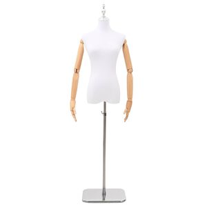 vidaXL Adjustable 165-213 cm Mannequin with Base Female PP White