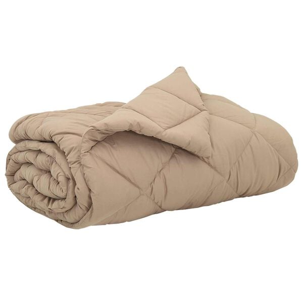 vidaXL Summer Duvet Taupe 240 x 260 cm Microfiber