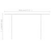 vidaXL Manual Retractable Awning with Posts 4x3 m Cream