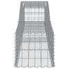 vidaXL Arched Gabion Baskets 8 pcs 400x50x40/60 cm Galvanised Iron