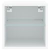 vidaXL TV Wall Cabinet with LED Lights White 30x28.5x30 cm
