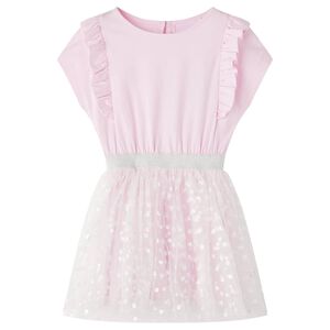Kids' Dress with Ruffles Light Pink 104