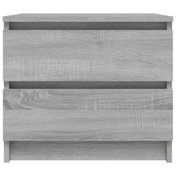vidaXL Bed Cabinets 2 pcs Grey Sonoma 50x39x43.5 cm Engineered Wood