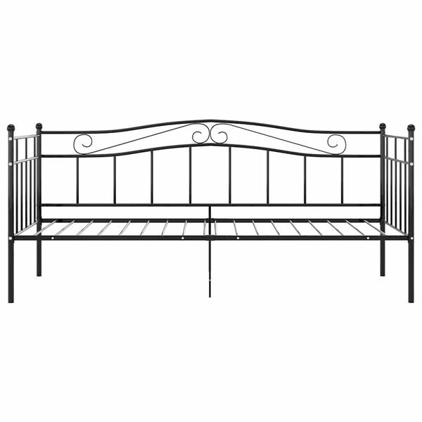 vidaXL Sofa Bed Frame without Mattress Black Metal 90x200 cm