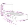 vidaXL Storage Bed with Drawer Sonoma Oak 100 x 200 cm Engineered Wood