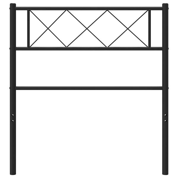vidaXL Metal Headboard Black 100 cm