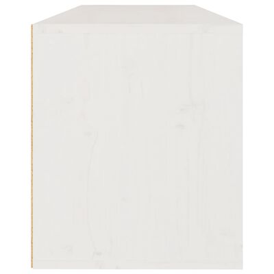 vidaXL Wall Cabinet White 100x30x35 cm Solid Wood Pine