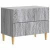 vidaXL Bedside Table Grey Sonoma 62 x 34.5 x 48 cm Engineered Wood