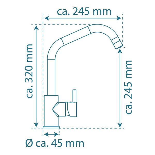 SCH&Uuml;TTE Sink Mixer with High Spout CASALLA Chrome