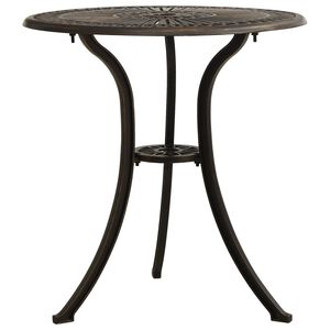 vidaXL Garden Table | Bronze | Cast Aluminium | Medium | Durable