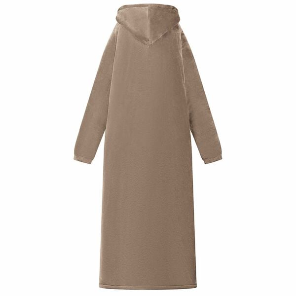 vidaXL Blanket Hoodie Camel M Fleece and Flannel