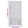 vidaXL Fly Curtain Light Grey and Dark Grey 100x230 cm Chenille