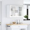 vidaXL Kitchen Wall Cabinet with Glass Door Kalmar High Gloss White Engineered Wood
