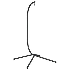 vidaXL Hanging Egg Chair Stand without Basket Black Steel