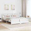 vidaXL Bed Frame with Headboard White 180 x 200 cm Engineered Wood