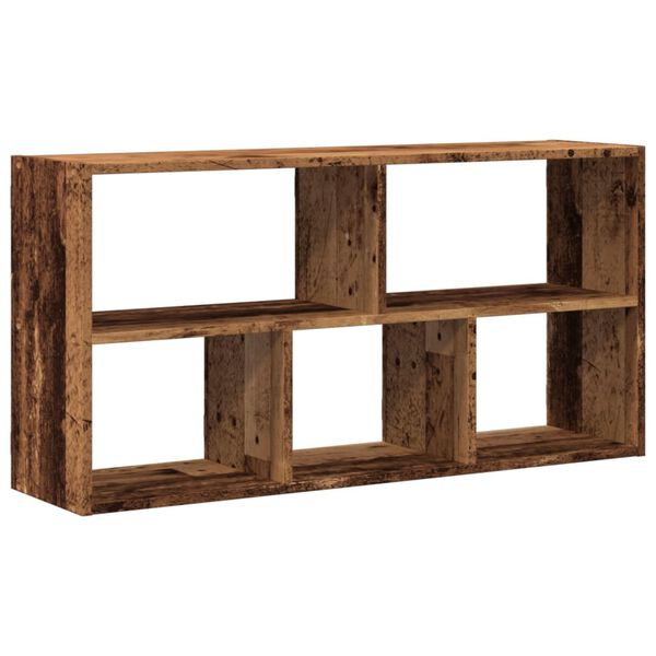 vidaXL Wall Shelf Old Wood 100x25x50 cm Engineered Wood