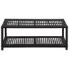 vidaXL Shoe Bench Black 80x40x30 cm Poly Rattan