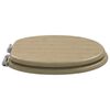 vidaXL Soft-Close Toilet Seat Light Bamboo Color 44 x 38 cm MDF board