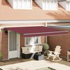 vidaXL Automatic Retractable Awning Burgundy 400x300 cm