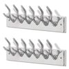 vidaXL Coat Rack | Set of 2 | Silver | Aluminium | Standard | Hooks | Coat Rack