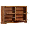 vidaXL Shoe Cabinet 140x35x90 cm Solid Acacia Wood
