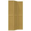 vidaXL Room Divider 3 Panels Brown Solid Wood Paulownia