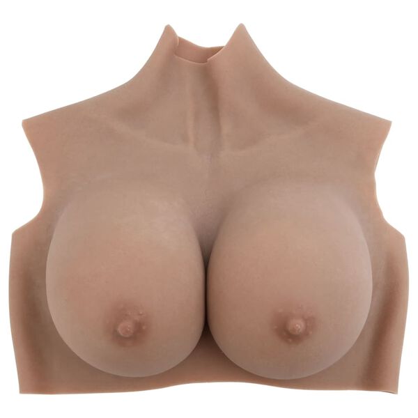 vidaXL Silicone Breastplate Tan H Cup