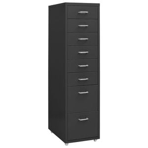 vidaXL Mobile File Cabinet Anthracite 28x41x109 cm Metal