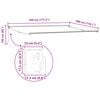 vidaXL Awning Retractable White 450 x 300 x 165 cm Polyester and Metal