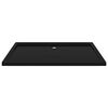 vidaXL Rectangular ABS Shower Base Tray Black 70x120 cm