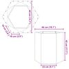 vidaXL Garden Planter 2 pcs Hexagon 46x40x45 cm Galvanized Steel