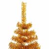 vidaXL Christmas Tree with 300 LEDs with Stand Gold 240 cm PET