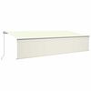 vidaXL Manual Retractable Awning with Blind&LED 6x3m Cream