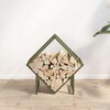 vidaXL Firewood Rack Olive Green 50x25x50 cm Cold-rolled steel
