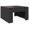 vidaXL Coffee Table with Infinity LED Black 50x50x30 cm