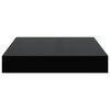 vidaXL Floating Wall Shelves 2 pcs High Gloss Black 23x23.5x3.8 cm MDF