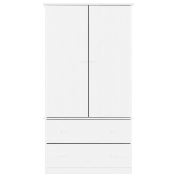 vidaXL Wardrobe ALTA White 90x55x170 cm Solid Wood Pine