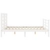 vidaXL Bed Frame without Mattress White 140x190 cm Solid Wood