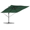 vidaXL Roma Parasol Green 286 x 285 x 265 cm Polyester and Aluminium